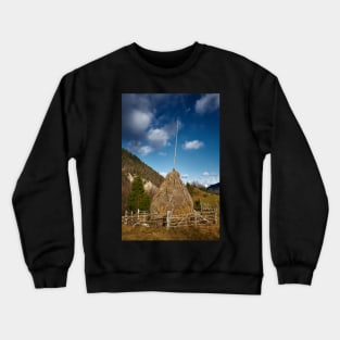 Hay stacks and mountains Crewneck Sweatshirt